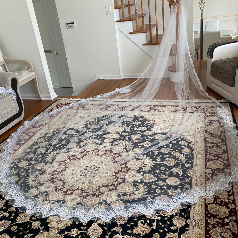 Handmade cathedral veil 4 meters